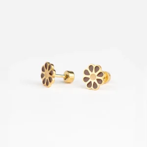 Puces d'oreille plaqué or Mrs ERTHA