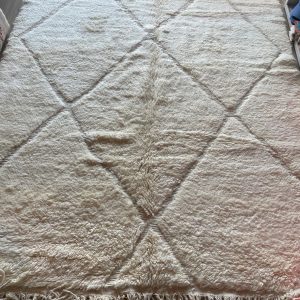 Tapis Grand losange blanc Béni Ouarain 2,68X1,48