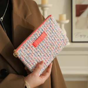 Pochette Plate - Matelassé confettis floraux La p'tite cachottière