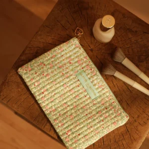 Pochette Plate - Matelassé prairie enchantée La p'tite cachottière