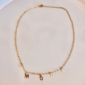 Collier doré Amour Héliance