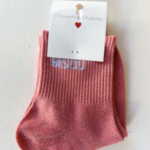 Chaussettes à paillettes rose Bisou Lil'moon