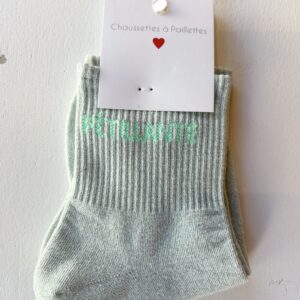 Chaussettes à paillettes menthe Pétillante Lil'moon