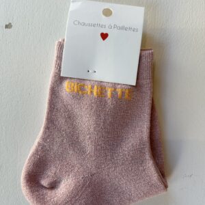 Chaussettes à paillettes rose bichette Lil'moon