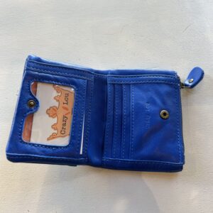 Alternative view of Porte monnaie en cuir bleu éléctrique Crazy Lou