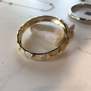 Bracelet acier motif beige Héliance