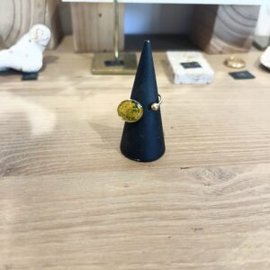Bague mini pistils séchés jaune Héliance