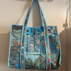 Alternative view of Sac matelassé bleu à motif Lilmoon