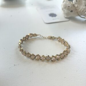 Bracelet perles roses Héliance