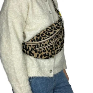 SAC banane léopard camel Mandoline