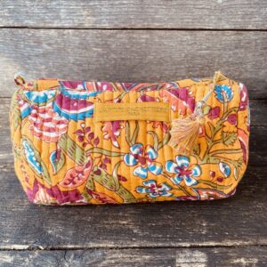 Trousse de toilette - Moutarde fleurs La p'tite cachottière