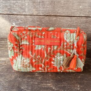 Trousse de toilette - Rouge fleurs La p'tite cachottière