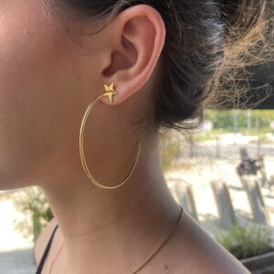 Boucles d'oreilles dorées Les Cleias étoile