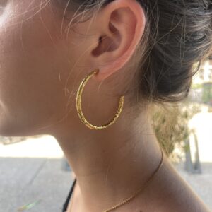 Créoles martelées dorées Les Cleias