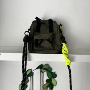 Mini sac à dos kaki avec bandoulière MANDOLINE