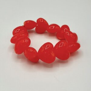 Bracelet résine cœurs rouge LES CLEIAS
