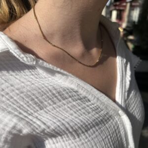 Collier doré avec formes Les Cleias