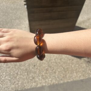 Bracelet en résine marron Les Cleias