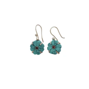 Boucles d'oreilles Flower Turquoise Le monde est stone