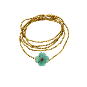 Sautoir ou Bracelet Flower Amazonite LE MONDE EST STONE