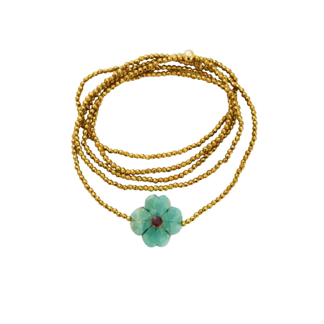 Sautoir ou Bracelet Flower Amazonite LE MONDE EST STONE