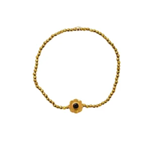 Bracelet Mini Flower Gold Onyx Le monde est stone