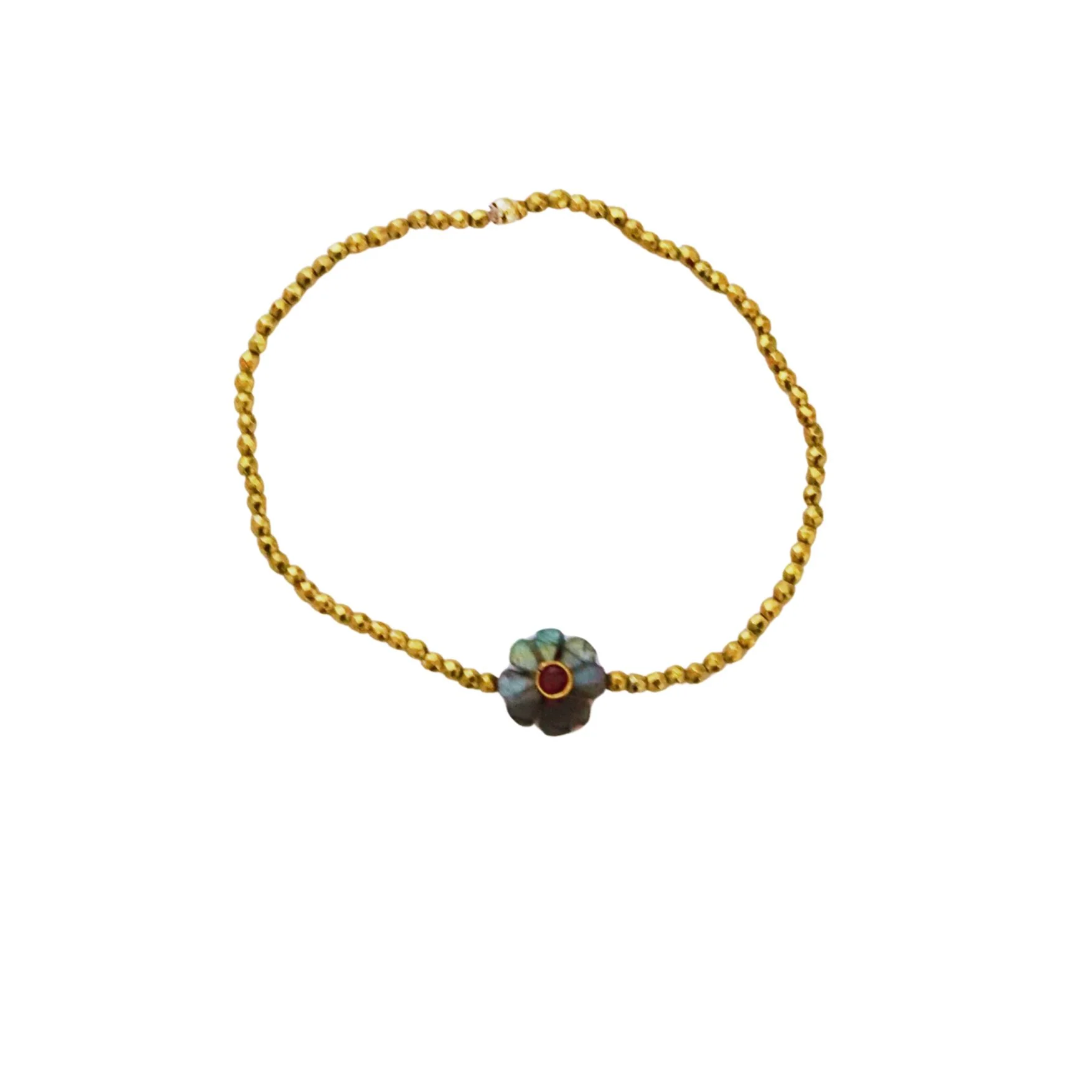 Bracelet Mini Flower Onyx Noir Le monde est stone