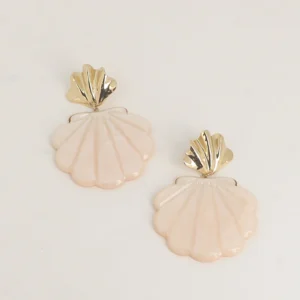 Boucles Bohm Paris - Pendantes Coquillage Nacrées Beiges
