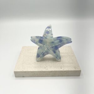 Pince à cheveux étoile de mer bleue