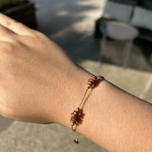 Bracelet Automne perles chocolat LES CLEIAS