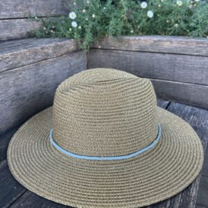 Alternative view of Chapeau pailletés doré bleu ciel Sabelline