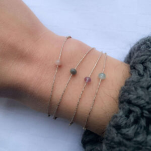 Bracelet fil lurex mini pierre fine Sophie Deschamps