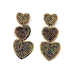 Boucles d'oreille 3 coeurs Héliance