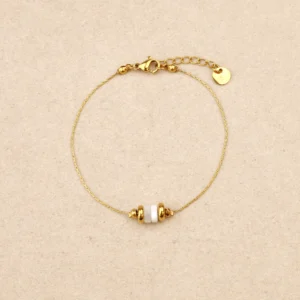 Bracelet Eléora nacre blanche LES CLEIAS