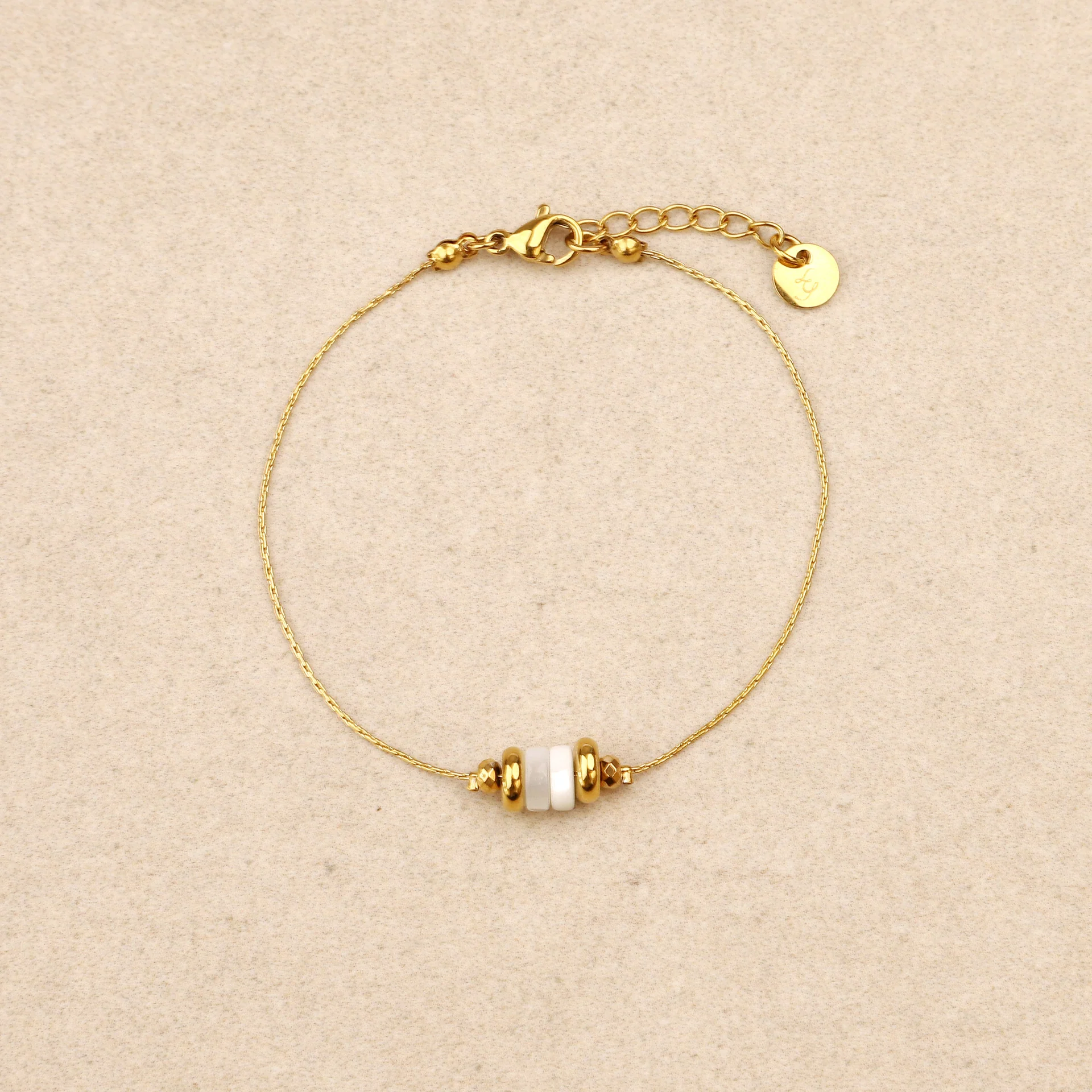 Bracelet Eléora nacre blanche LES CLEIAS