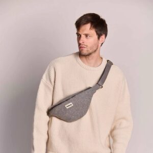 Sac banane Olivia effet lainé granit  Hindbag