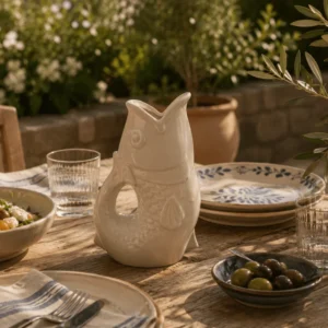 Vase pichet poisson gm  sable