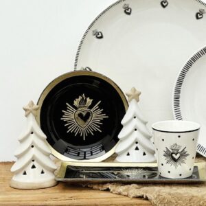 Assiette Ex Voto noire Opjet