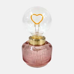 Deco LED Vaness rose coeur à piles Opjet